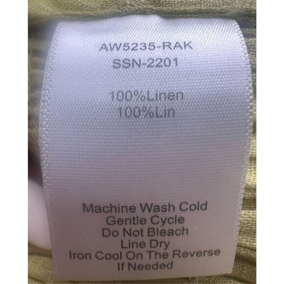ATM Linen Smocked Tube Top in Seagrass NWT Size XL - Picture 6 of 6